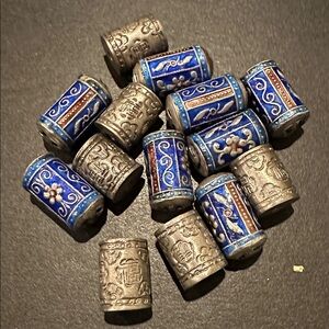 Rare Bundle of Enamel Metal Beads